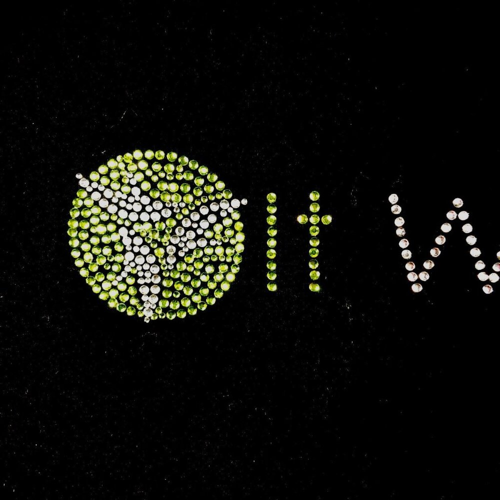 It Works Global Women’s Shirt It Works Bling Black/Green Studded T-Shirt - Picture 2 of 10